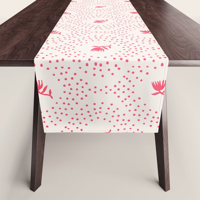 Wild Dotted Florals - Abstract Pattern Coordinate Table Runner Gallery Image 1