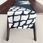 Tropical, Pineapples, Navy Blue ad White Table Runner Gallery Image 1
