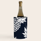 Tropical, Pineapples, Navy Blue ad White Wine Chiller Gallery Image 2