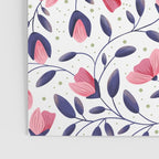 Pink and Blue Floral Tapestry, Poppy Seamless Pattern Poster Gallery Image 3