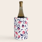Pink and Blue Floral Tapestry, Poppy Seamless Pattern Wine Chiller Gallery Image 1