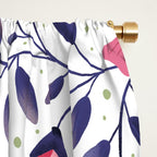 Pink and Blue Floral Tapestry, Poppy Seamless Pattern Window Curtain Gallery Image 2