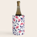 Pink and Blue Floral Tapestry, Poppy Seamless Pattern Wine Chiller Gallery Image 3