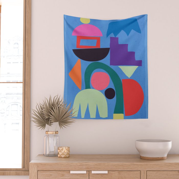 Abstract Shapes Modern Art 3 Wall Tapestry Gallery Image 2