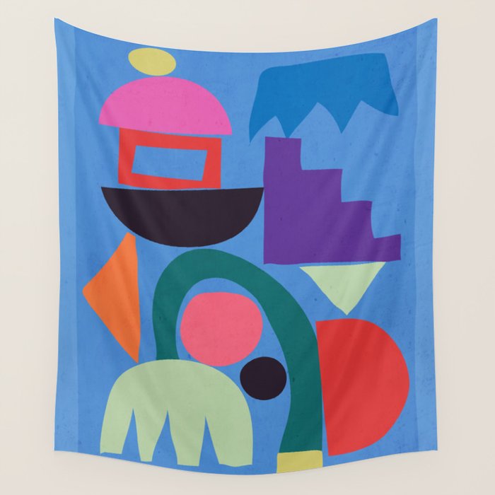 Abstract Shapes Modern Art 3 Wall Tapestry Gallery Image 1