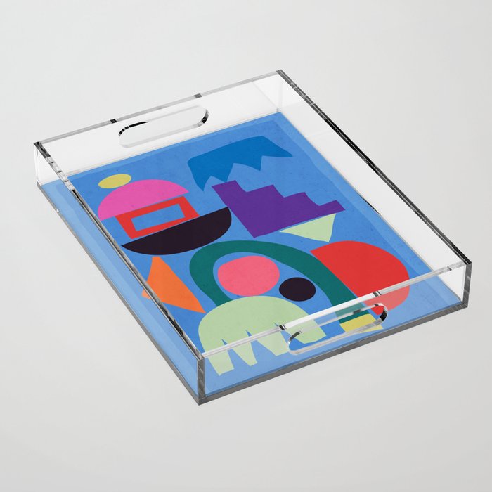 Abstract Shapes Modern Art 3 Acrylic Tray Gallery Image 1