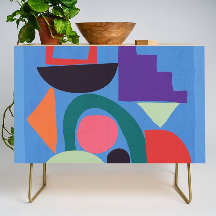 Abstract Shapes Modern Art 3 Credenza Gallery Image 1
