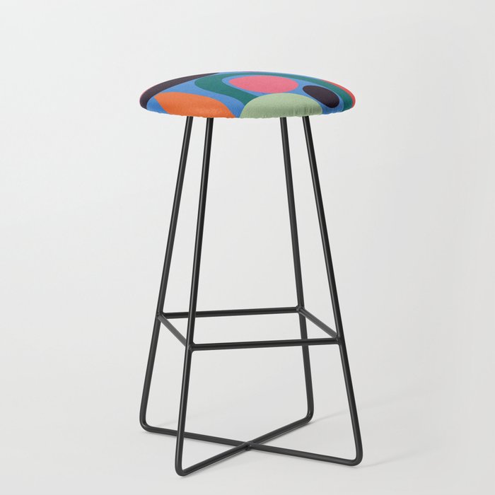 Abstract Shapes Modern Art 3 Stool Gallery Image 1