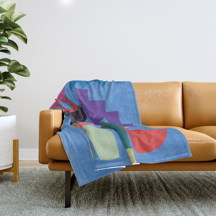 Abstract Shapes Modern Art 3 Throw Blanket Gallery Image 1