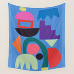 Abstract Shapes Modern Art 3 Wall Tapestry Gallery Image 4