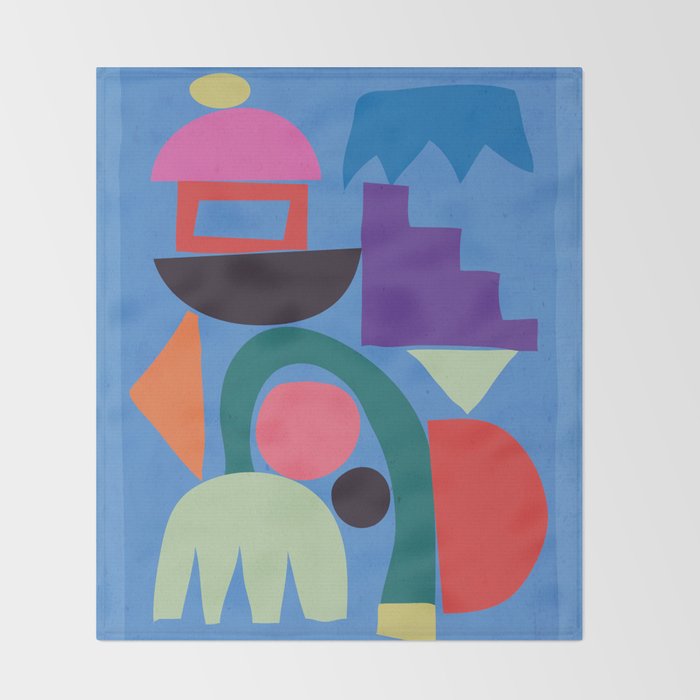 Abstract Shapes Modern Art 3 Throw Blanket Gallery Image 2