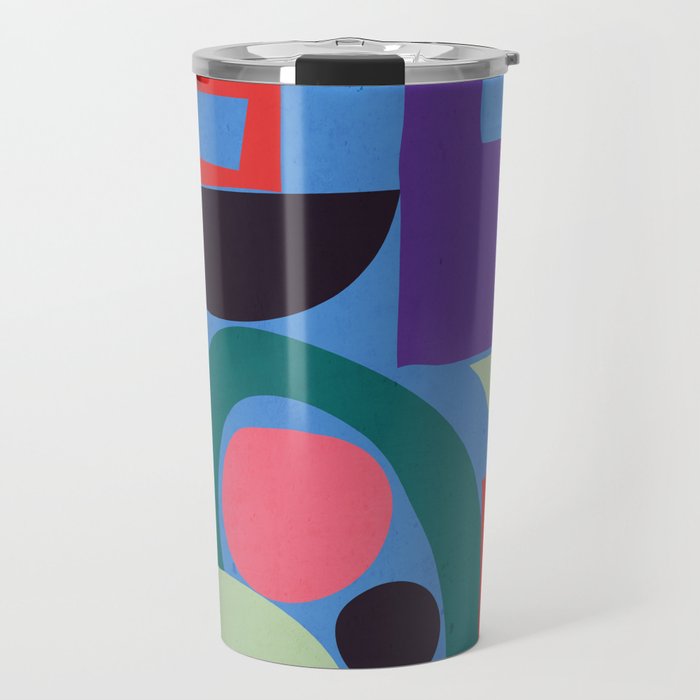 Abstract Shapes Modern Art 3 Travel Mug Gallery Image 1