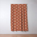 Bows & Ribbons Pattern LVIII Terracotta Orange Window Curtain Gallery Image 3