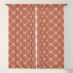 Bows & Ribbons Pattern LVIII Terracotta Orange Window Curtain Gallery Image 5