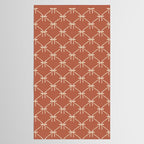 Bows & Ribbons Pattern LVIII Terracotta Orange Tablecloth Gallery Image 2