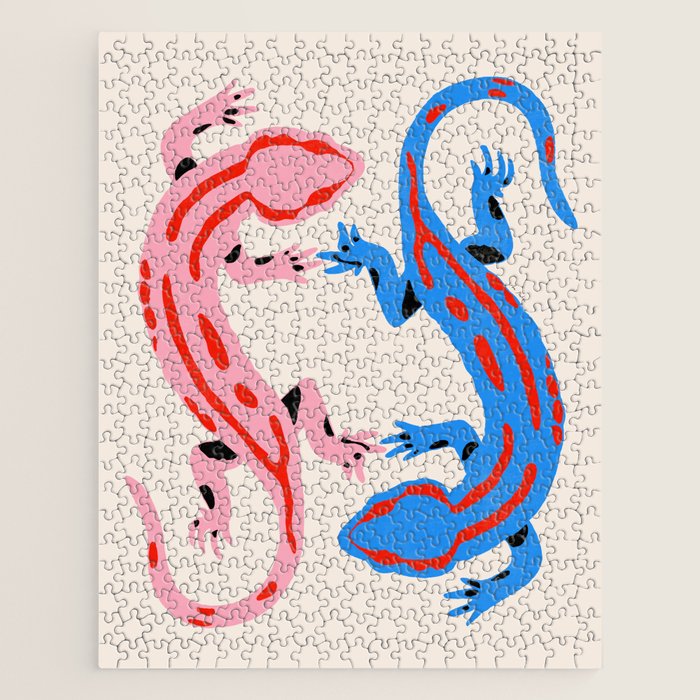 Colorful salamanders Jigsaw Puzzle Gallery Image 1