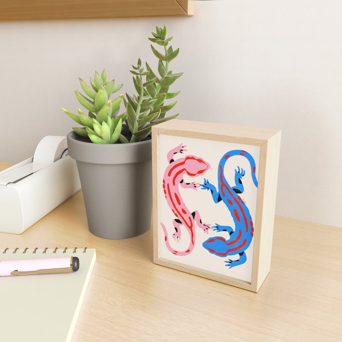 Colorful salamanders Mini Art Print Gallery Image 2