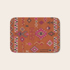 Moroccan Berber Geometric Pattern In Warm Earth Tones Bath Mat Gallery Image 1