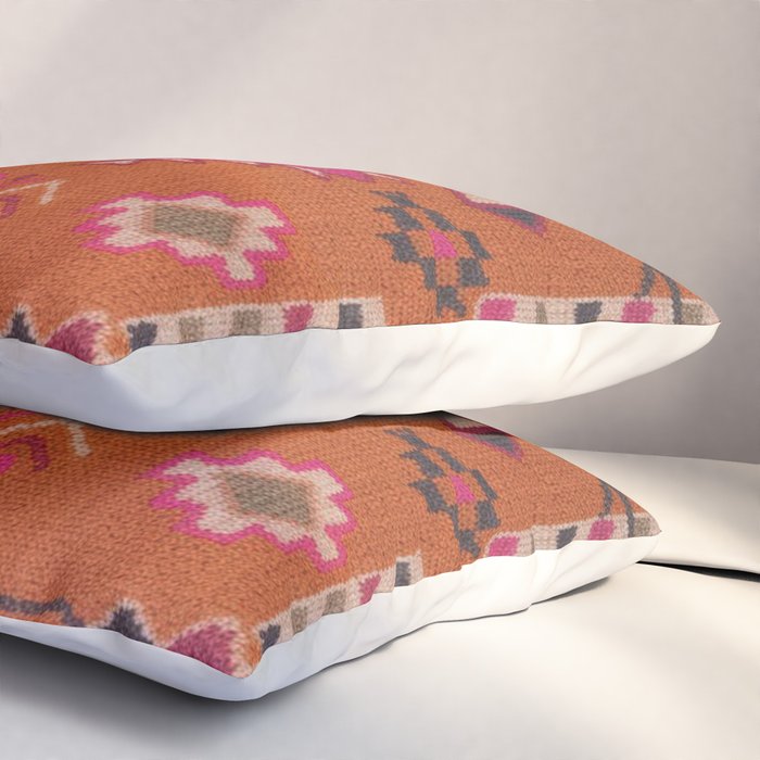 Moroccan Berber Geometric Pattern In Warm Earth Tones Pillow Sham Gallery Image 3