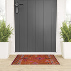 Moroccan Berber Geometric Pattern In Warm Earth Tones Welcome Mat Gallery Image 3