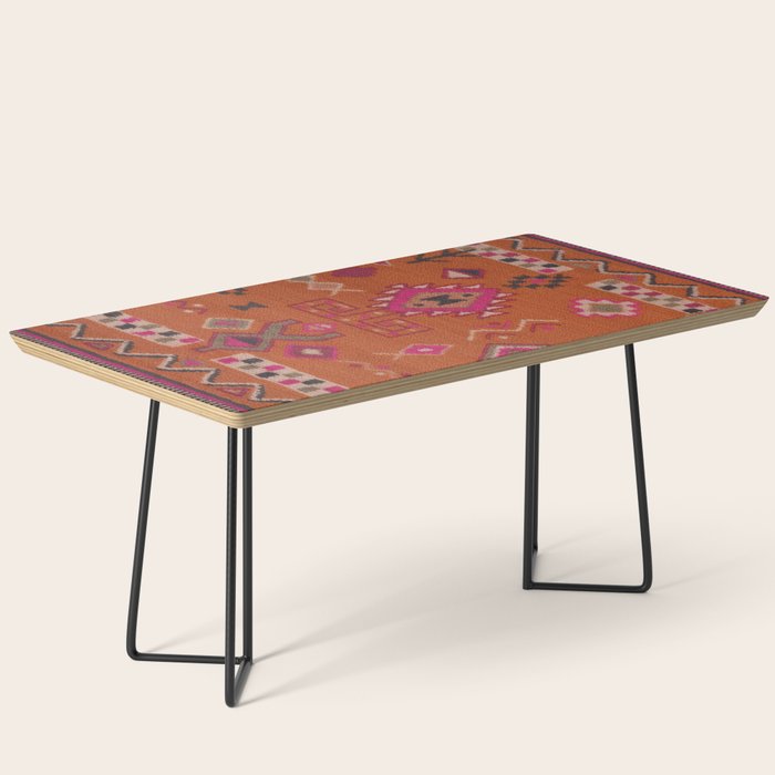 Moroccan Berber Geometric Pattern In Warm Earth Tones Coffee Table Gallery Image 1