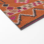 Moroccan Berber Geometric Pattern In Warm Earth Tones Welcome Mat Gallery Image 2