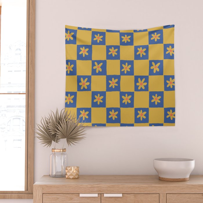 Checkerboard Wall Tapestry Gallery Image 2