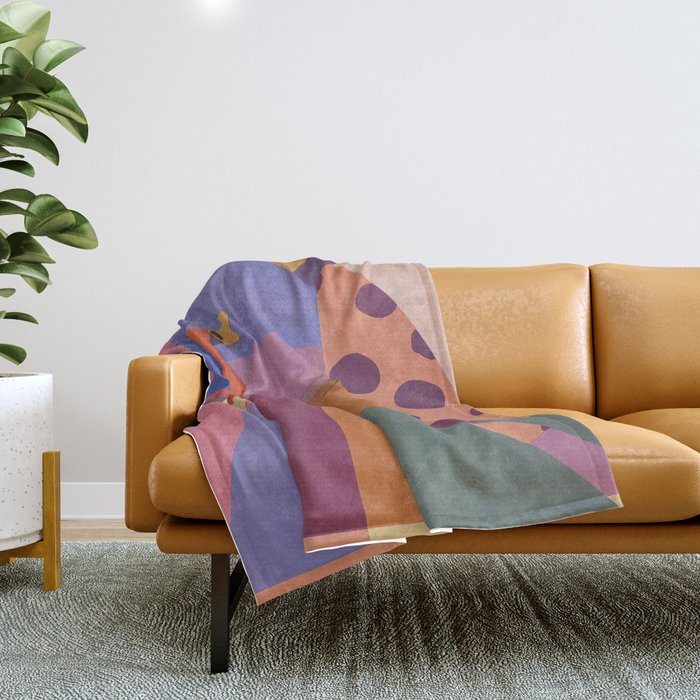 Abstract Leopard Portrait Throw Blanket Gallery Image 1