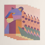 Abstract Leopard Portrait Wrapping Paper Gallery Image 3