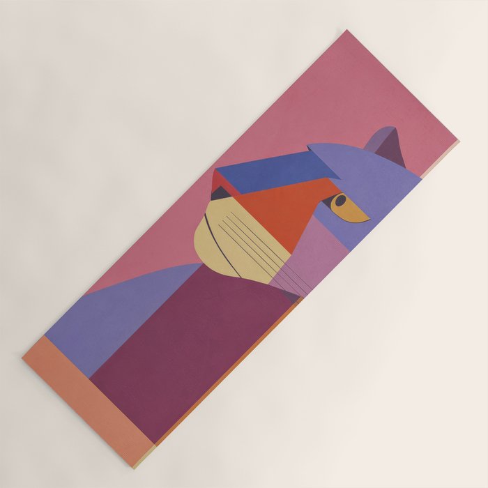 Abstract Leopard Portrait Yoga Mat Gallery Image 1