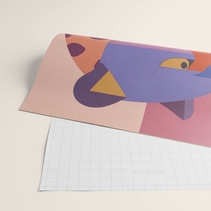 Abstract Leopard Portrait Wrapping Paper Gallery Image 2