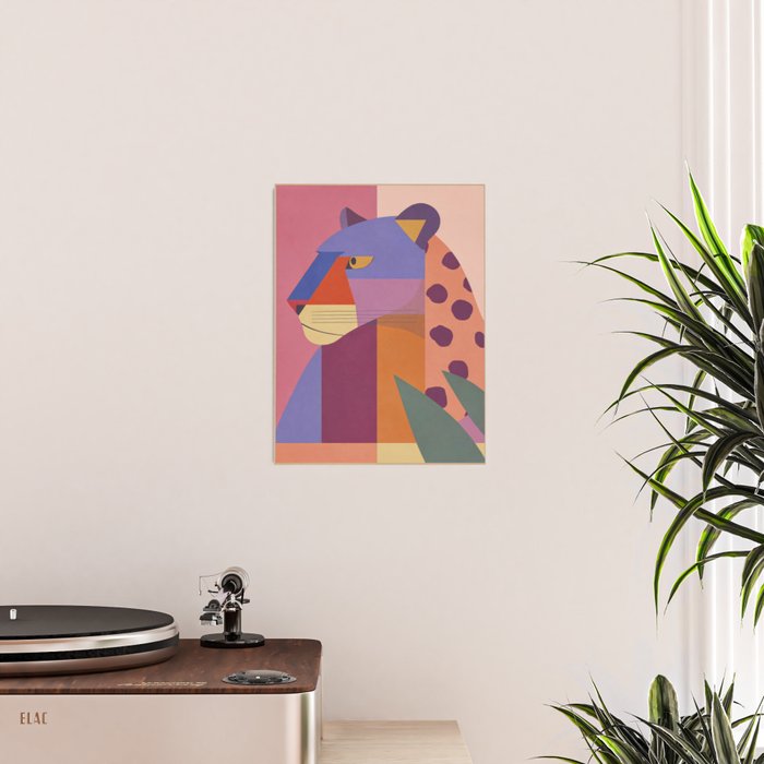 Abstract Leopard Portrait Poster Gallery Image 2