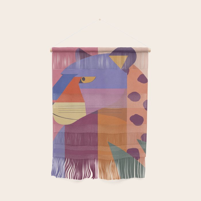 Abstract Leopard Portrait Wall Hanging Gallery Image 1