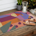 Abstract Leopard Portrait Outdoor Rug Gallery Image 2