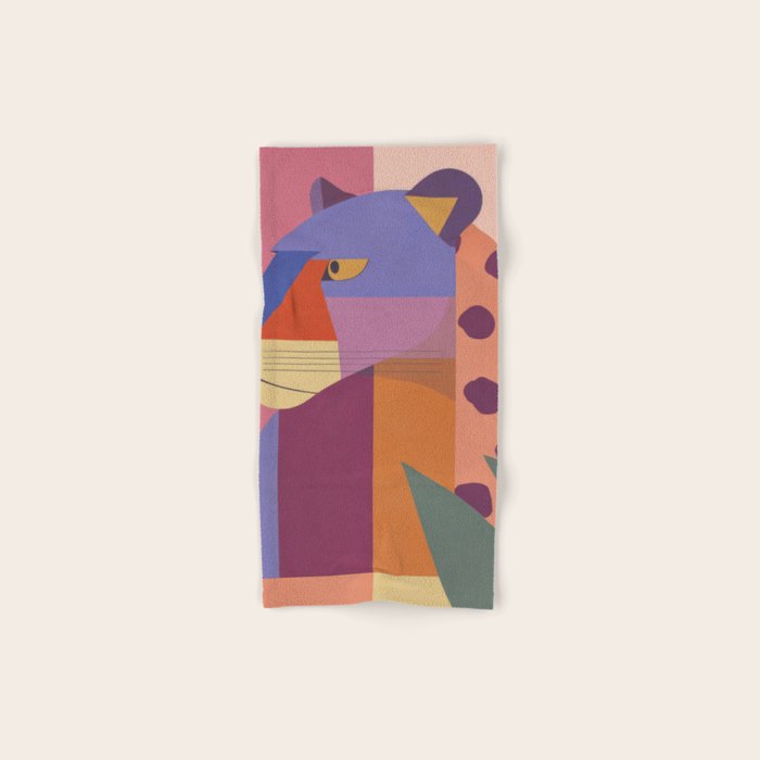Abstract Leopard Portrait Bath Towel Gallery Image 1