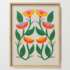 Symmetrical Flowers 2 Serving Tray Gallery Image 1
