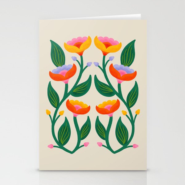 Symmetrical Flowers 2 Stationery Card Gallery Image 2