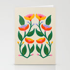 Symmetrical Flowers 2 Stationery Card Gallery Image 2