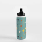 Mid Century Modern Atomic Abstract Pattern Water Bottle Gallery Image 2