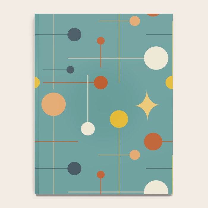 Mid Century Modern Atomic Abstract Pattern Notebook Gallery Image 4