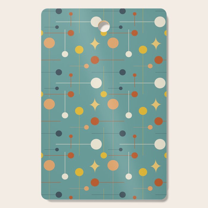 Mid Century Modern Atomic Abstract Pattern Cutting Board Gallery Image 1