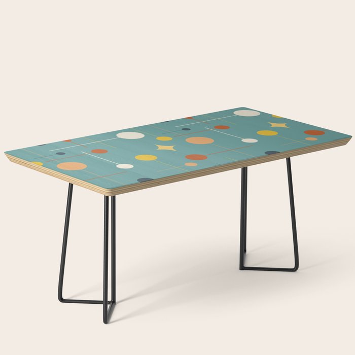 Mid Century Modern Atomic Abstract Pattern Coffee Table Gallery Image 1