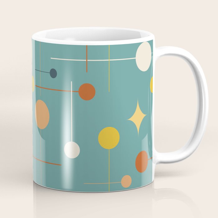 Mid Century Modern Atomic Abstract Pattern Coffee Mug Gallery Image 1