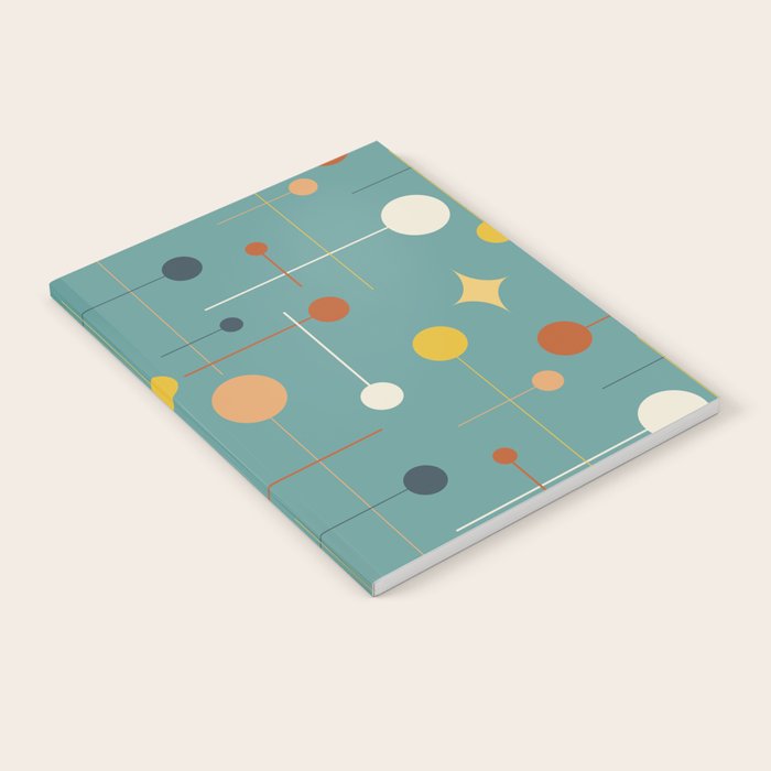 Mid Century Modern Atomic Abstract Pattern Notebook Gallery Image 2