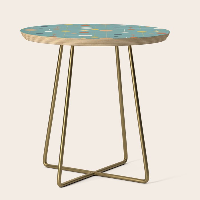 Mid Century Modern Atomic Abstract Pattern Side Table Gallery Image 1