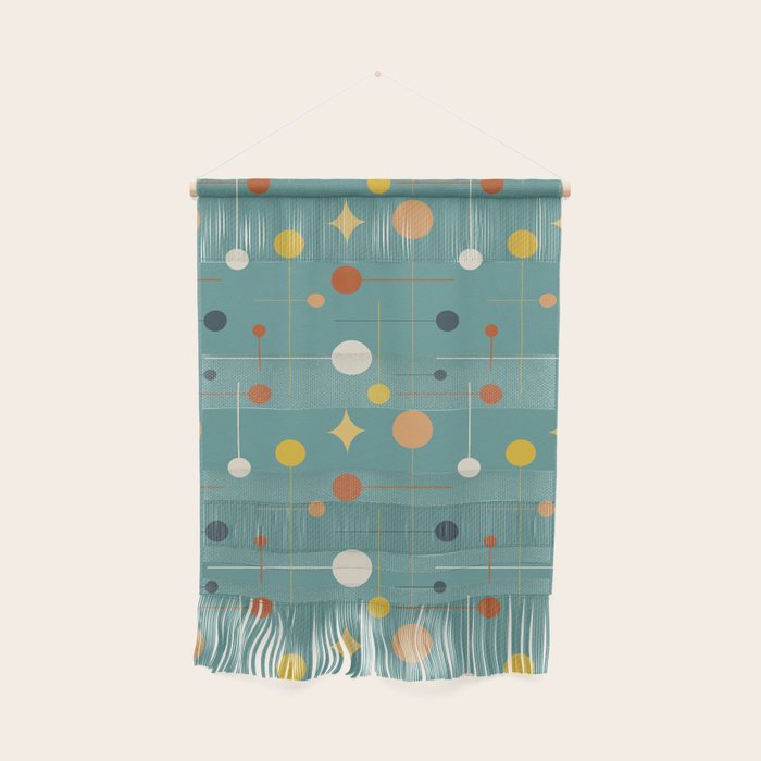 Mid Century Modern Atomic Abstract Pattern Wall Hanging Gallery Image 1