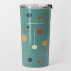 Mid Century Modern Atomic Abstract Pattern Travel Mug Gallery Image 2