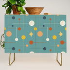Mid Century Modern Atomic Abstract Pattern Credenza Gallery Image 1