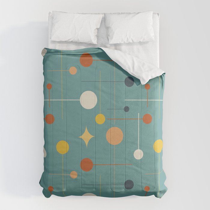 Mid Century Modern Atomic Abstract Pattern Comforter Gallery Image 6