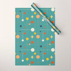Mid Century Modern Atomic Abstract Pattern Wrapping Paper Gallery Image 1